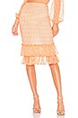 view 1 of 4 High Waist Ruffle Skirt in Orange