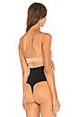 view 4 of 5 BODY AVEC LIEN À NOUER TIE FRONT in Tan & Black