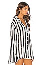 view 2 of 4 Baby Doll Shirt in Black & White Stripe