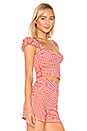 view 2 of 4 Elena Top in Red Houndstooth