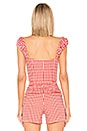 view 3 of 4 Elena Top in Red Houndstooth