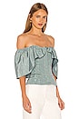 view 2 of 5 Monroe Top in Dusty Blue