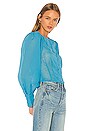 view 3 of 6 Salma Top in Cerulean Blue
