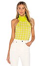 view 1 of 4 Karina Sweater in Lime Gingham