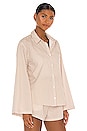 view 2 of 4 CHEMISE OVERSIZED in Ivory & Brown Stripe