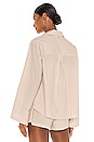 view 3 of 4 CHEMISE OVERSIZED in Ivory & Brown Stripe