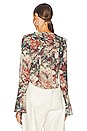 view 3 of 4 Adrianne Flounce Blouse in Multi Abstract
