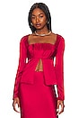 view 1 of 4 Preston Blouse in Red