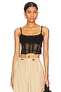 view 1 of 4 Macrae Crochet Corset Top in Black