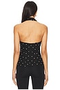 view 3 of 4 Romi Halter Top in Black And Cream Dot