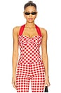 view 1 of 5 Lizzie Top in Red Gingham Print