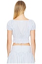 view 3 of 5 Brigette Top in Light Blue Gingham