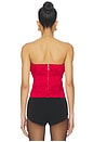 view 3 of 4 Audrey Corset Top in Dark Red