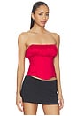view 2 of 4 Audrey Corset Top in Dark Red
