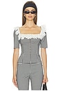 view 1 of 5 Gigi Top in Black And White Gingham