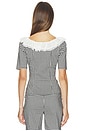 view 3 of 5 Gigi Top in Black And White Gingham