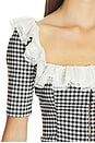 view 5 of 5 Gigi Top in Black And White Gingham