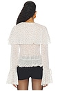 view 5 of 6 Elise Blouse in Cream & Black Dot