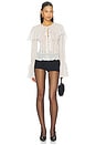 view 6 of 6 Elise Blouse in Cream & Black Dot
