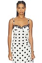view 1 of 4 Aveline Top in Ivory And Black Polka Dot