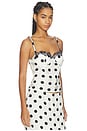 view 2 of 4 Aveline Top in Ivory And Black Polka Dot