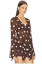 view 2 of 4 Kella Blouse in Dark Brown & Cream Dot