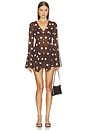 view 5 of 4 Kella Blouse in Dark Brown & Cream Dot