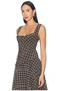 view 2 of 5 Velora Top in Moss Brown Plaid