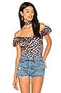 view 1 of 5 Top 144 in Peach Leopard
