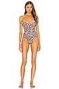view 1 of 3 Candace One Piece in Peach Leopard