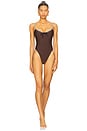 view 1 of 3 Camelia One Piece in Dark Brown