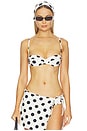 view 1 of 5 Twyla Top in Black & White Polka Dot