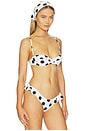 view 3 of 5 Twyla Top in Black & White Polka Dot