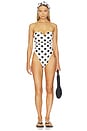 view 1 of 3 Twyla One Piece in Black & White Polka Dot