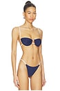 view 2 of 4 Saylor Top in Navy Blue & White