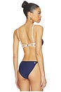 view 3 of 4 Saylor Top in Navy Blue & White