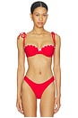 view 1 of 4 Antonia Top in Cherry Red & White