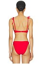 view 3 of 4 Antonia Top in Cherry Red & White