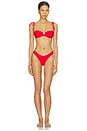 view 4 of 4 Antonia Top in Cherry Red & White