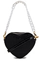 view 1 of 6 Mini Ava Heart Bag in Black