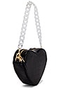 view 3 of 6 Mini Ava Heart Bag in Black