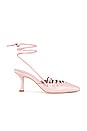 view 1 of 5 Ross Lace Up Heel in Dusty Pink