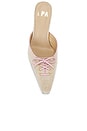 view 4 of 5 Lace Up Mule in Natural & Pink