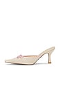 view 5 of 5 Lace Up Mule in Natural & Pink