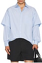 view 4 of 5 Double Sleeve Button Down in Blue