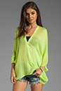 view 1 of 3 Shiva V-Neck Linen Top in Parakeet