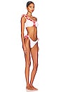 view 2 of 4 Adele One Shoulder Bikini Set in White & Pink