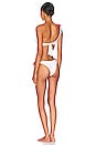 view 4 of 4 Adele One Shoulder Bikini Set in White & Pink