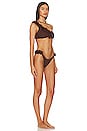 view 2 of 3 Rasha One Shoulder Bikini in Brown