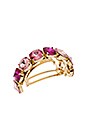 view 1 of 1 BROCHE CRYSTAL PONYTAIL BARRETTE in Fuchsia, Rose & Gold